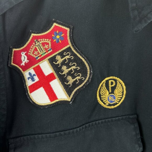 Polo Ralph Lauren Military Black Shirt – Preppy crest Men's Large L - Picture 7 of 15